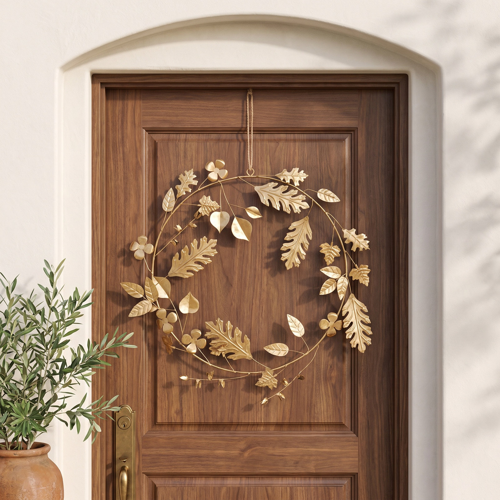 Cold Weather Wreath 17", 17" H x 0.1" W x 17" D