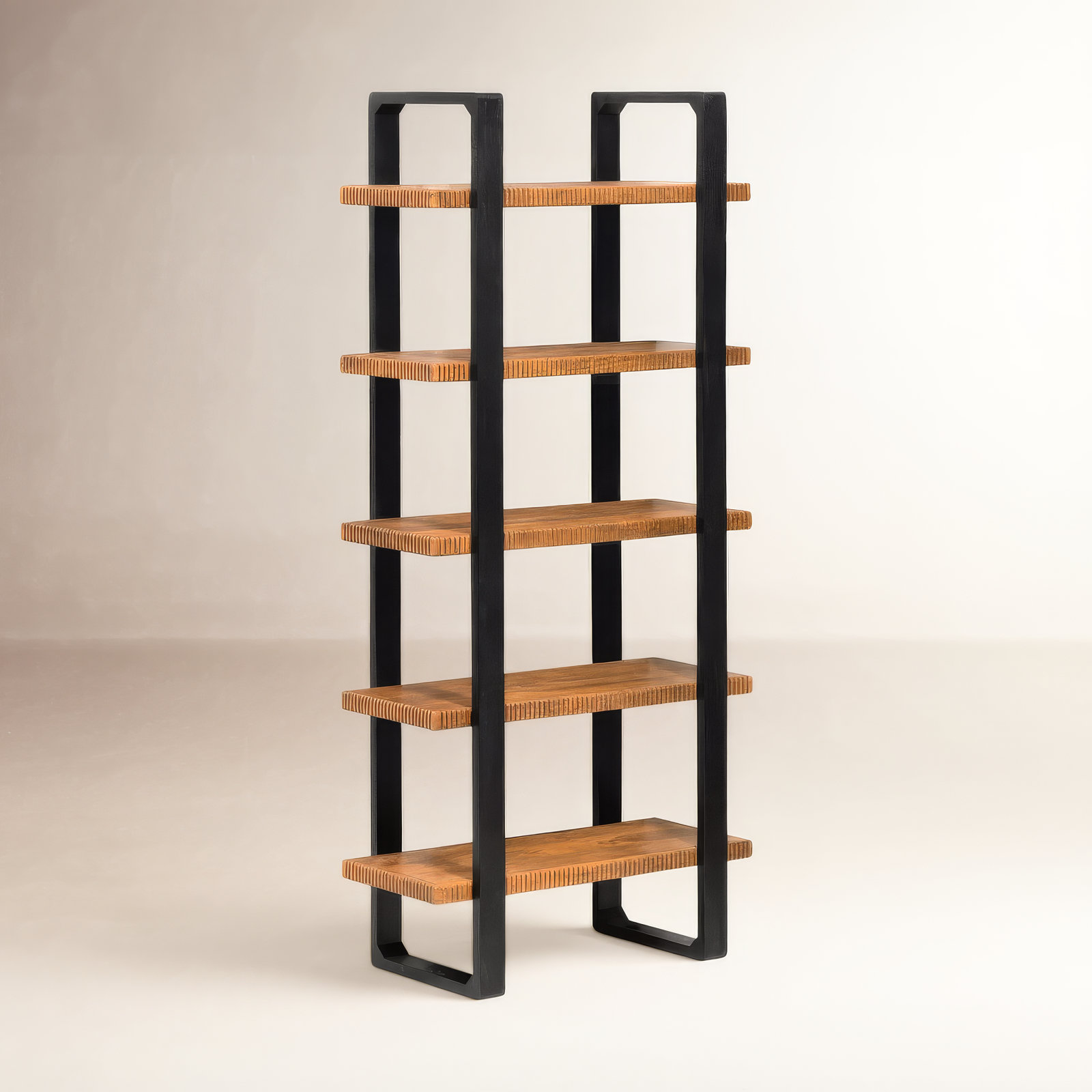 Urbana 32" Mango Bookcase, Mid Tone Honey/Black