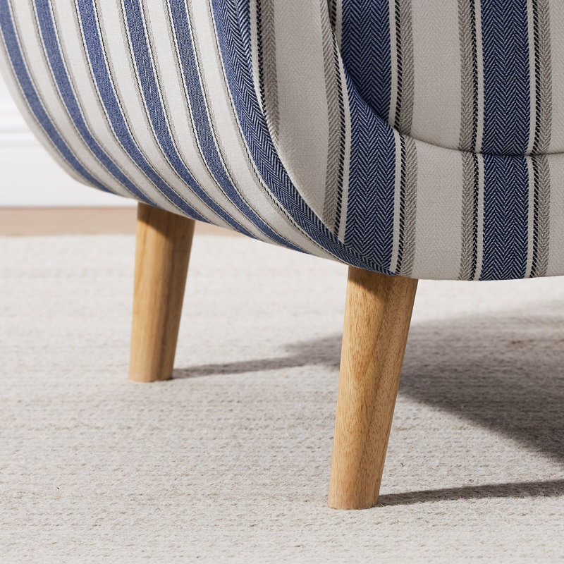 Ensemble de 2 chaises d'appoint 29,92 po, Mélange de polyester bleu marine / lin