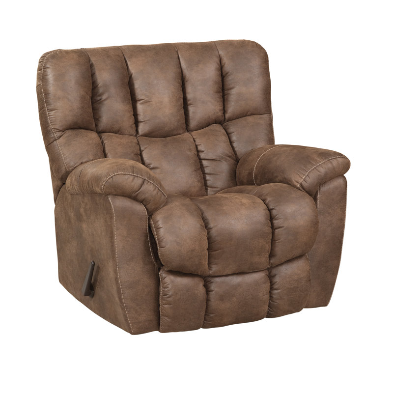 Kavik Faux Leather Recliner, Brown 100% Polyester