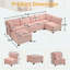 Canapé modulaire en U avec repose-pieds réversible-1762304787