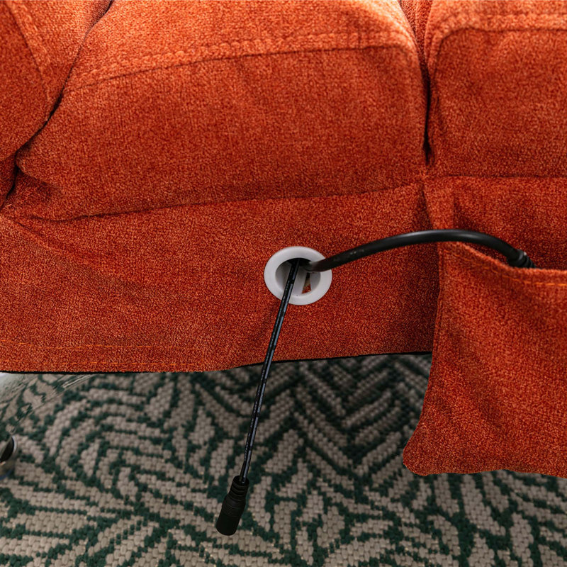 Chaise longue en lin, Orange