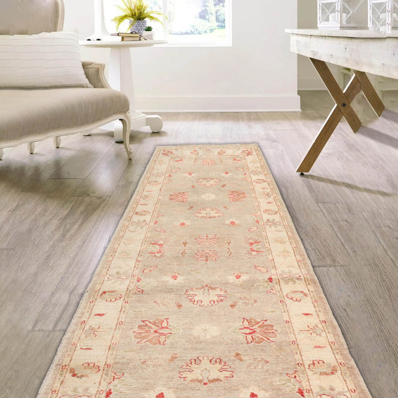 Tapis rectangulaire en laine 2 pi 8 po x 9 pi 9 po One-of-a-Kind Roline