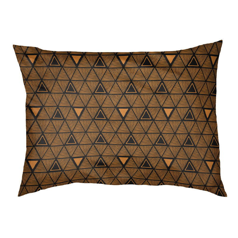 Coussin pour chien Chen, Moyen (l 40 po x P 6,5 po x H 30 po), Orange / Noir
