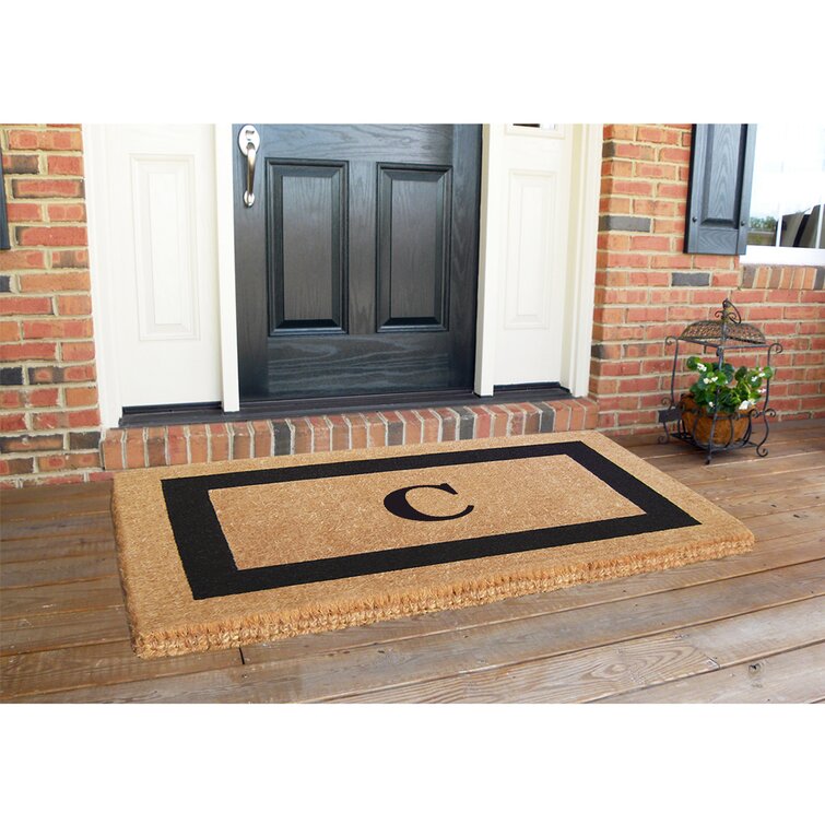 Stephengould Monogrammed 48 in. x 30 in. Outdoor Door Mat Charlton Home Letter: C