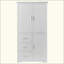 Armoire de rangement avec portes pour salle de bain / bureau, trois tiroirs-2125322413