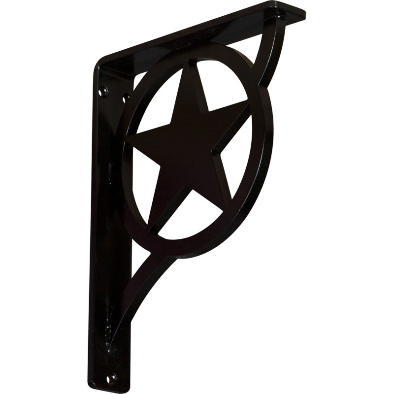 1 1/2"W x 7 1/2"D x 10"H Austin Wrought Iron Bracket, (Single center brace) (4-Pack), 1.5" x 10"