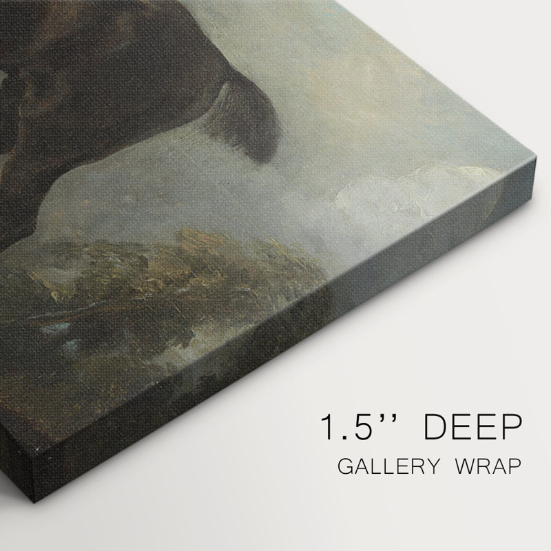 Vintage Animal Series-LII- Gallery Wrapped Canvas -Ready to Hang, 16" H x 32" W