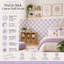 Adhésif décoratif demi-damier 48 po de large lavande et crème, 48 po de haut-132475508-132475517