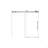Frameless Single Sliding Shower Door , 1/4 "(6 Mm) Clear Tempered Glass, Explosion Proof Film, Stainless Steel Handle Square Tube Track-117354278