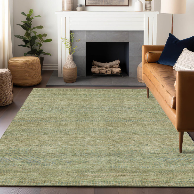 Tapis intérieur / extérieur lavable à la machine Claudian ACN1634, Rectangle 10 pi x 14 pi