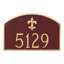 Fleur de Lis 2-Line Wall Address Plaque-489223805