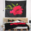 Tapisserie hibiscus brillant en polyester avec accessoires suspendus inclus-28490638