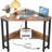 Danielys Corner Metal Base Writing Desk with Power Outlet-1180811210