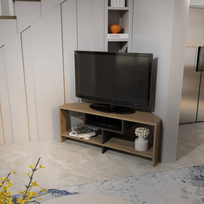 Meuble télé 47 po pour téléviseur de 50 po ou moins Uhrichsville, Noir / noyer