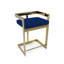 Chaise de bar 26 po en velours et métal