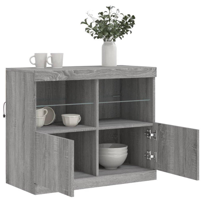 Bashuk 81cm Sideboard, Grey Sonoma