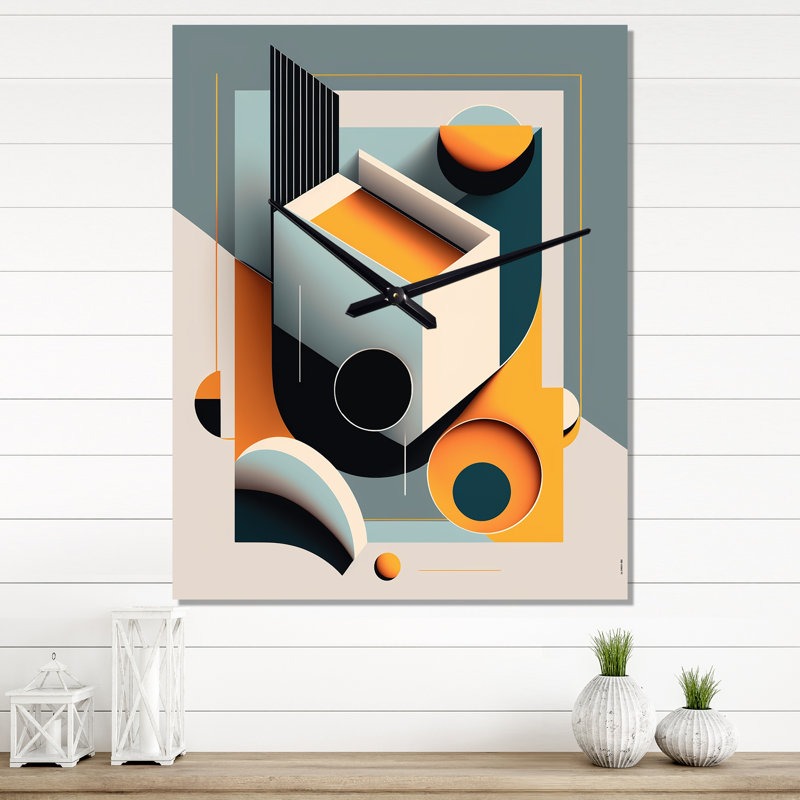 Horloge murale Minimal Bauhaus Dimensions I, Petit