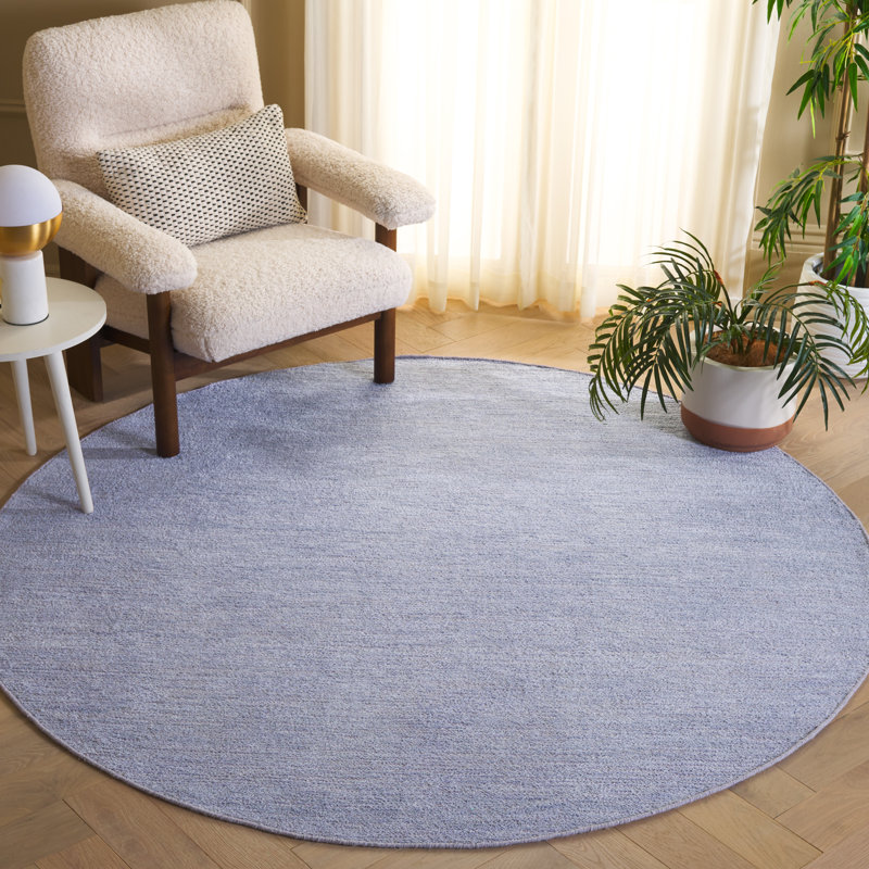 Dotsero Handtufted Recycled Cotton & Viscose Rug in Lilac, Round 6'