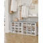 Banc de rangement pour chaussures avec coussin, banc de rangement pour hall d'entrée avec 24 casiers, armoire de rangement élargie de 9,5 po, support à casiers long pour le salon, la chambre à coucher, le vestibule, blanc-705587360-706671068