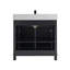 Meuble-lavabo en bois massif 36 po avec comptoir en marbre d'ingénierie 1 po, lavabo simple-106886536-106886541