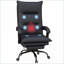 Chaise de bureau avec massage, chaleur et amp; Repose-pieds, gris anthracite | Microfibre de polyester