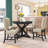 Ambah 4 - Person Solid Wood Solid Wood Top Pedestal Dining Set-1730040856-1730040859
