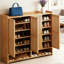 Rangement pour chaussures avec portes 6 rangées grande armoire à chaussures en bois avec rangement pour chaussures-2146234840