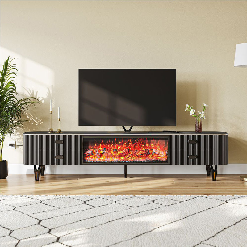 French Fireplace Simulation Dynamic Flame TV Stand