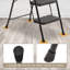 Échelle à 3 marches avec mains courantes, échelle pliable de 330 lb avec plateforme à outils, escabeau robuste avec pédale large antidérapante, petite échelle géante pour la maison