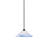 Paramount Stem Hung Pendant Shown In Matte Black Finish With 16" Blue Swirl Glass
