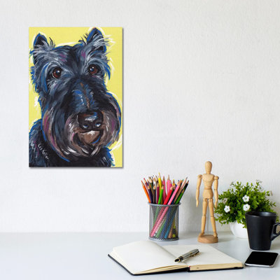 Expressive Schnauzer - Wrapped Canvas Print