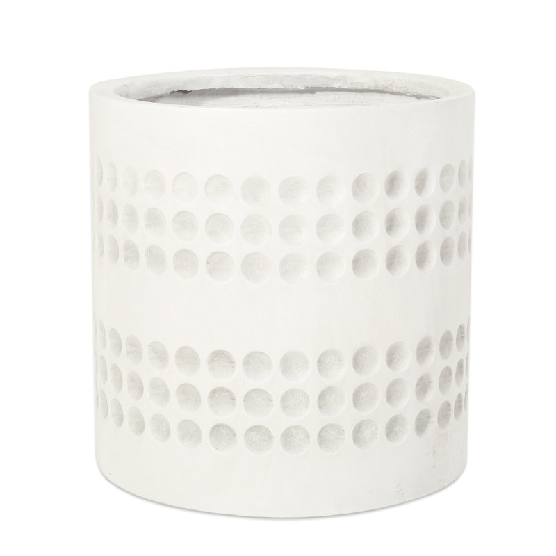 Planter - Outdoor Decor In Antique White Magnesium Oxide, 13In X 13In, 10.44Lb For Areas, 12.95In 12.95In, Weight
