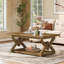 Pedestal Coffee Table with Storage