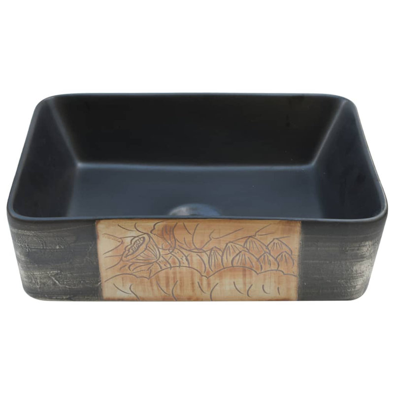 Lavabo à poser rectangulaire en céramique 18,1 x 14,0 x 5,1 po vidaXL