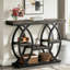 Console de 39 po avec tablettes de rangement, table de chevet étroite à 4 niveaux, table d'entrée industrielle pour petits espaces-659975558-655886533