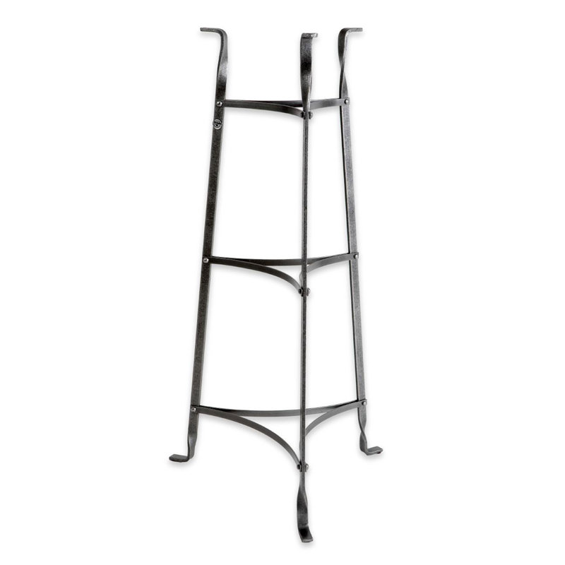Handcrafted 3-Tier Designer Stand, Hammered Steel