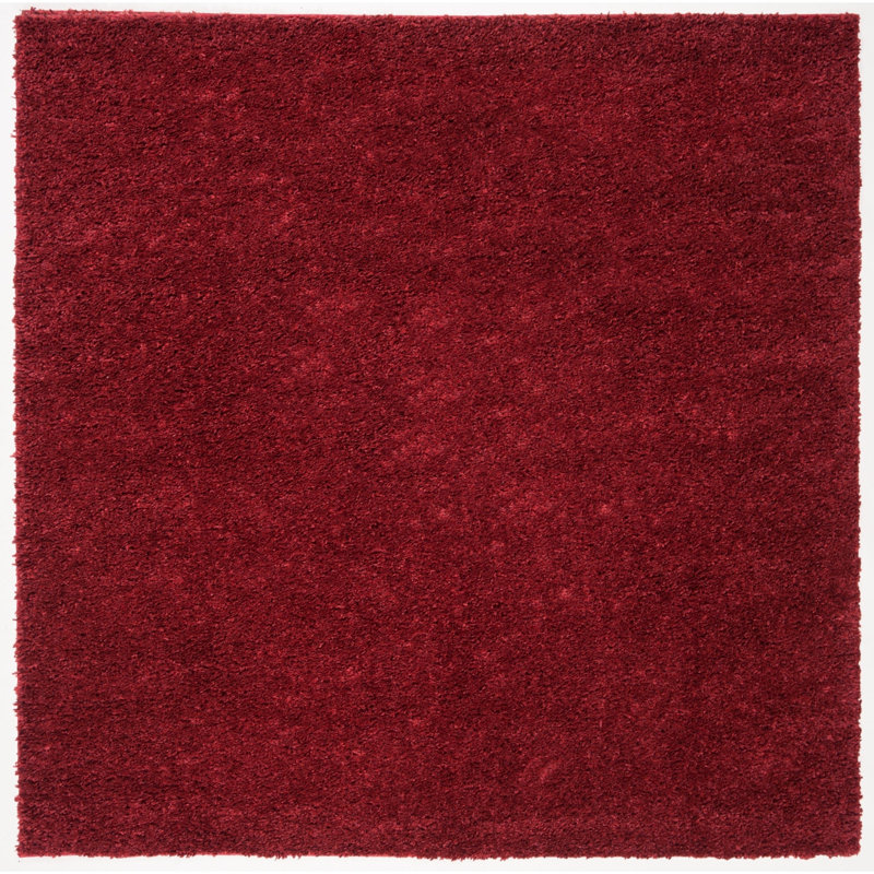 Jiang Burgundy Area Rug, Square 5'3"