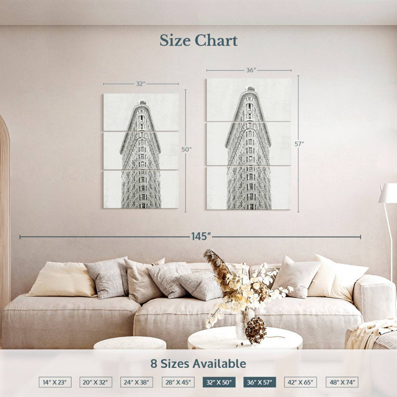 Lilie Flatiron Building NYC, 50" H x 32" W