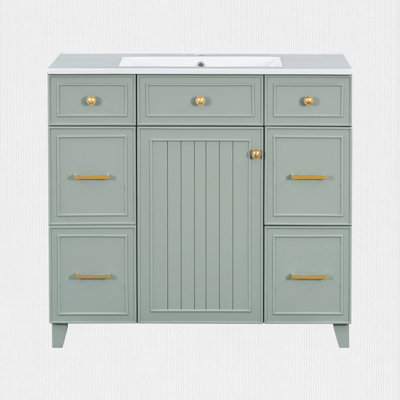 36" Sink Vanity with Adjustable Shelf