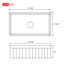 33'' L Single Bowl Fireclay Kitchen Sink-87700341