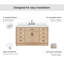 Meuble-lavabo simple en bois massif Tidworth avec plateau en quartz blanc de 1,5 po-1151629618-1171835466