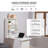 Wall Mounted Fold Out Convertible Desk, Multi-Function Floating Desk With Storage Shelf For Home Office