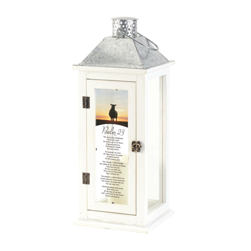 17'' H Tabletop Lantern with Candle Included