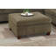 Mobilier de salon contemporain modulaire en coin en tissu de chenille de couleur brun clair 1pc OTTOMAN