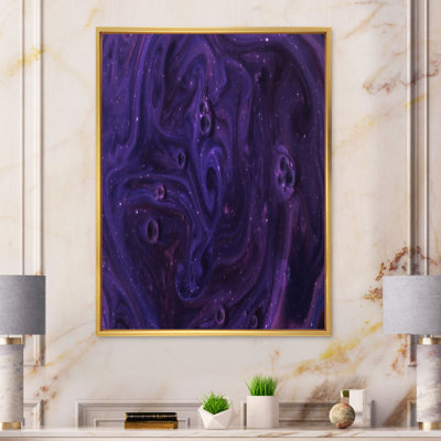 Peinture abstraite mauve foncé - art mural moderne sur toile