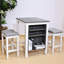 Solution de salle à manger 3 pièces pour petits espaces, rétro moderne, matériaux, design économique, rangement intégré, sièges rembourrés, assemblage rapide, sièges confortables, tabourets rétro faciles à assembler, bois massif +,-1257782825