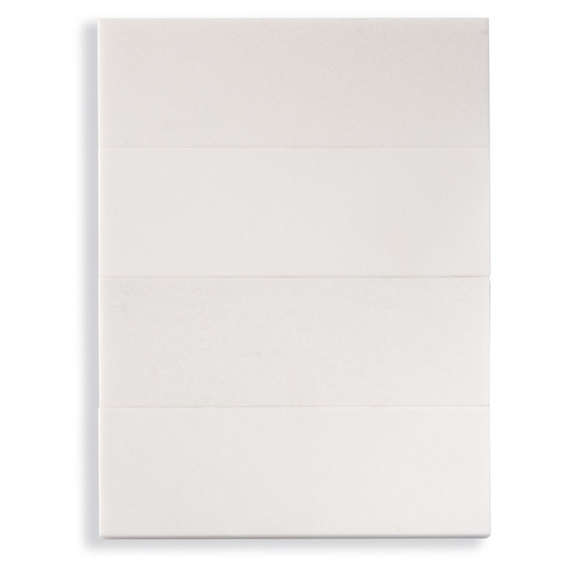 4" X 12" Honed Subway Marble Tile, Silver