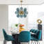 Angeni 18-Light Blue Glass Bubble Globe Cluster Sputnik Chandelier