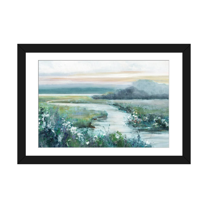 «Eternity in Twilight» par Sally Swatland - reproduction d'art, Impression encadrée avec passe-partout, H 16 po x l 24 po